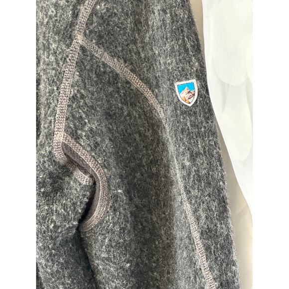 Kuhl Thermokore Thor Sweater Mens Medium Gray Wool Quarter 1/4 Zip Pullover EUC - Picture 4 of 9